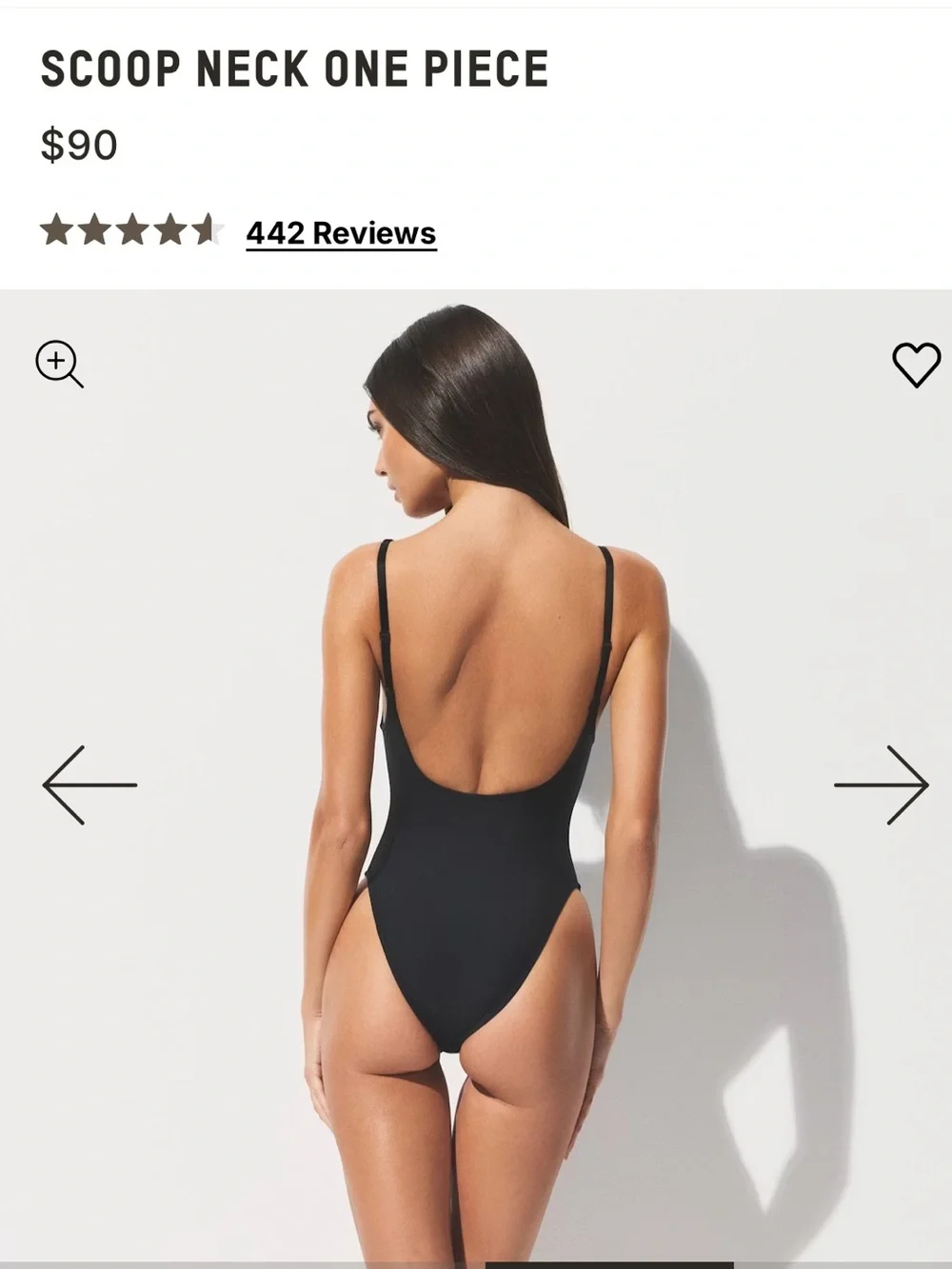 SKIMS SIGNATURE SWIM SCOOP NECK ONE PIECE SMALL